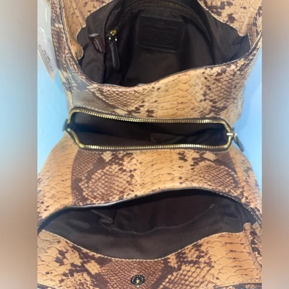 🐍COACH LIMITED EDITION PHOEBE PYTHON LEATHER SHOULDER/TOTE   EUC - Picture 4 of 13
